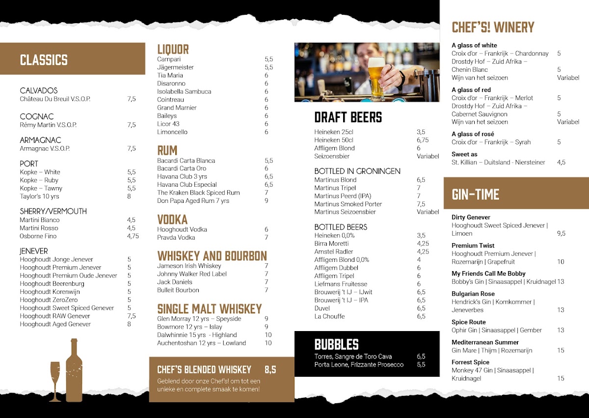 Menu Chef's! Food & Drinks Groningen-1